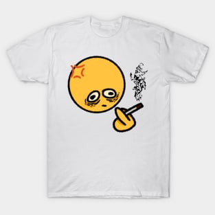 Smoking cursed emoji T-Shirt